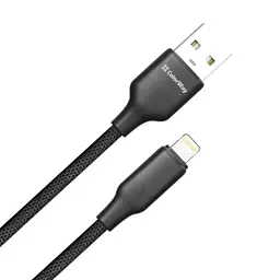 Дата кабель USB 2.0 AM to Lightning 1.0m 3A TPE embossed black ColorWay (CW-CBUL101-BK) - мініатюра 2