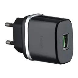 Мережевий зарядний пристрій Hoco C12Q Smart QC3.0 charger ( EU ) Чорний