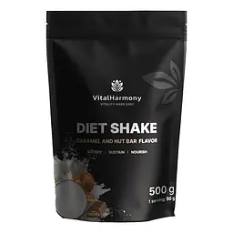 Замінник харчування VitalHarmony Diet Shake, 500 грам - Шоколад-карамель-горіхи
