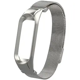 Ремінець для фітнес-браслета Boorui для Xiaomi Mi Band 7 міланська петля сріблястий