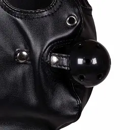 Маска на очі Ouch! Blindfolded Mask with Breathable Ball Gag (чорний) - мініатюра 7