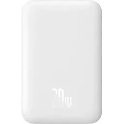 Зовнішній акумулятор Baseus Magnetic Mini Air Wireless Fast Charge Power Bank 6000mAh 20W Stellar White（With Simple Series Charging Cable Type-C to (P10059002223-00)