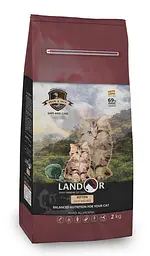 Сухий корм Landor Повнораційний для кошенят Качка з рисом Вага: 0.4 кг