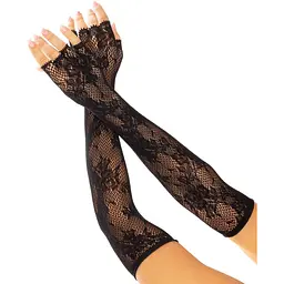 Мітенки Leg Avenue Lace Opera Length Fingerless Gloves Black