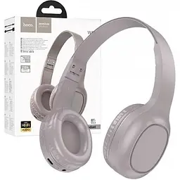 Навушники бездротові Hoco W46 Bluetooth накладні коричневі 6942007601726 - мініатюра 3