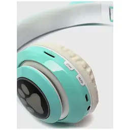 Бездротові дитячі навушники Cat Ear VZV-23M Bluetooth з котячими вушками зелені - мініатюра 6