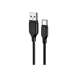 Кабель Borofone BX42 USB to Type-C 3A 1m silicone TPE connectors Чорний