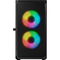 Корпус для ПК Logic concept PORTOS MESH+GLASS ARGB fans 3x120mm BLACK (AM-PORTOS-10-0000000-0002) - мініатюра 3