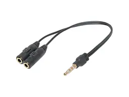 Спліттер Defender Mini-jack 3.5мм 0.15м Black (63012)