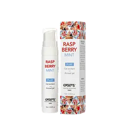 Стимулювальний гель EXSENS Kissable Raspberry Mint 15мл можна для поцілунків, охолоджувальний