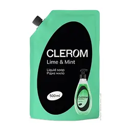 Жидкое мыло Clerom Lime and mint Дой-пак 500 мл (4820287020234)