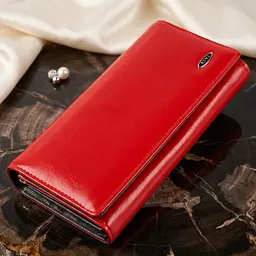 Гаманець жіночий з гладкої екошкіри KIVI 19075 червоний - мініатюра 1
