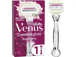 Станок для голiння VENUS 1шт Comfortglide Sugarberry Plus Olay з змінним картриджем