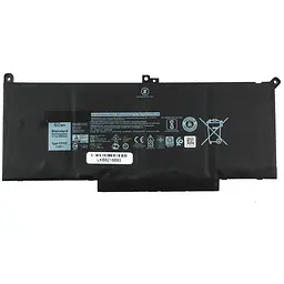 Акумулятор для ноутбука Dell F3YGT (Latitude 7280, 7380, 7480, E7280, E7380, E7480) 7.6V 7500 mAh 60Wh Black (2X39G)