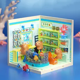 Конструктор JAKI Mini Super Town Акваріумна крамничка капібар (FK023) - мініатюра 3