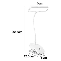 Лампа настільна акумуляторна XO OZ06 Desktop Bedside Tricolour Clip Desk Lamp 800 мА.год - мініатюра 4