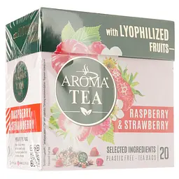 Чай фруктово-ягідний Aroma Tea з малиною та полуницею 40 г (20 шт. х 2 г) (896855) - мініатюра 2