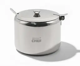 Цукорниця з ложкою нержавіюча сталь BRAVO CHEF 9.5 см (BC-5101/9.5)