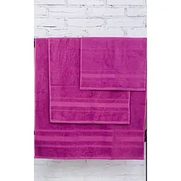 Набір банних рушників №5011 SoftNess Plum, 3 шт. (2200003182712) - мініатюра 2