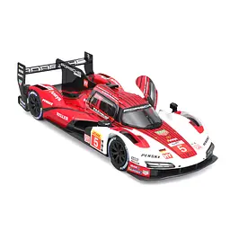 Автомодель Bburago Porsche 963 1:24 біло-червона (18-28022) - мініатюра 3