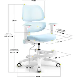 Дитяче крісло Mealux Dream Air Blue KBL (Y-607 KBL) - мініатюра 2