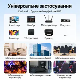Мережевий кабель Vention 30 м патч-корд Ethernet Cat.6 RJ45 штекер на обох кінцях до 1000 Мбіт/с UTP жили з омідненого алюмінію CCA багатодротові жили 26 AWG смуга пропускання 250 МГц чорний (IBEBT) - мініатюра 8