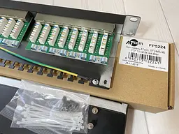 Патч-панель Atcom FP5224 19" 24хRJ-45 FTP 1U cat.5е, в зборі - мініатюра 3