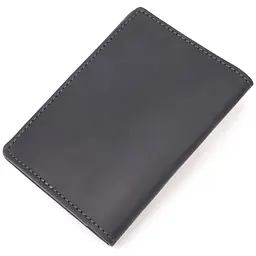 Обкладинка з вінтажної шкіри на військовий квиток Слава ЗСУ Grande Pelle 16750 чорна - мініатюра 2