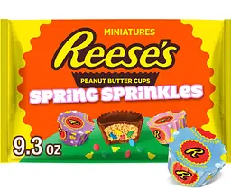 Шоколадные конфеты Reese's Peanut Butter Cups Miniatures with Spring Sprinkles 263г