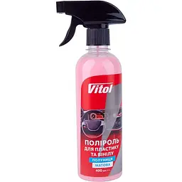 Матовий поліроль для пластику та вінілу Vitol Полуниця 400 мл (VTP-4012)