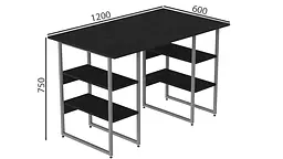 Комп'ютерний стіл Ferrum-decor Карен 75x120x60 сірий ДСП Венге 16мм (FRD-102422) - мініатюра 3