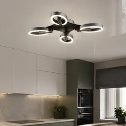 Світлодіодна люстра Splendid Ray L77046/4 LED (grey), сірий, білий, 40 Вт, від 8-16 м²