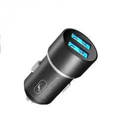 Автомобільний зарядний пристрій SkyDolphin SZ02 Aluminium (2USB, 2.4A) Black (AZP-000074) - мініатюра 5