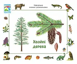 Хвойні дерева. Навчальна книжка-розмальовка