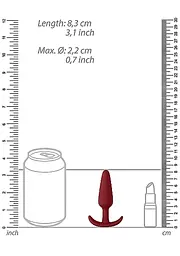 Анальна пробка ShotsToys Slim Butt Plug 8.3 см (червоний) - мініатюра 8