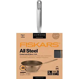 Сковорода Wok Fiskars All Steel матова 28 см (1064747) - мініатюра 6