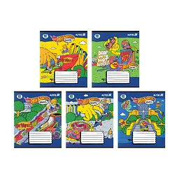 Зошит Kite Hot Wheels, 12 аркушів, клітинка (HW25-232-2), в асортименті