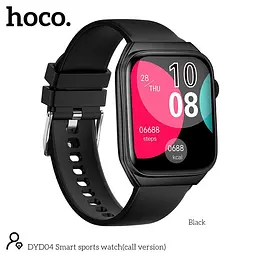 Smart sports watch Hoco DYD04 (call version) Track, HeartRate, IP68, 1.83" - мініатюра 2