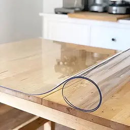 Гнучке (м'яке, рідке) скло скатертину на стіл Soft Glass 2.4х1.4м (товщина 2.0 м) Прозора - мініатюра 10