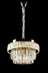 Хромована кришталева світлодіодна люстра Splendid Ray L1195/400/4+LED (CR), 40 см на 4 лампи E14 з LED-підсвічуванням - мініатюра 3