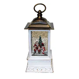 Новорічний світильник-нічник XMAS WDL-24004 Snow Water Lantern, різдвяний ліхтар з ефектом снігу - мініатюра 4