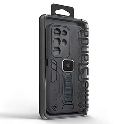 Чехол для Realme C85 Pro 4G, Proover, черный, с подставкой и магнитом, противоударный, ударопрочный, бронированный, панель-накладка, защита всего корпуса, термополиуретан (TPU) + поликарбонат (PC), ArmorStandart (ARM89939) - мініатюра 3