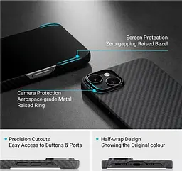 Оригінальний протиударний чохол для iPhone 14 Pitaka MagSafe MagEZ Case 3 Twill (KI1401) 1500D - мініатюра 5