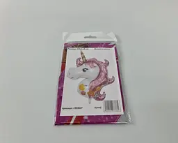 Фольгована куля, Єдиноріг у квітах, асорті, фігура єдиноріг, 93х114см, 1 штука, для оформлення свята - мініатюра 3
