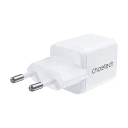 Мережевий зарядний пристрій Choetech PD5012 mini PD30W GAN A+C White (43-00140) - мініатюра 2