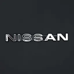 Емблема напис Nissan 162 x 21 мм скотч Чорний обідок