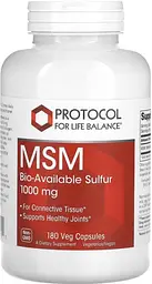 Метилсульфонілметан (МСМ) Protocol for Life Balance MSM 1000 мг 180 капс