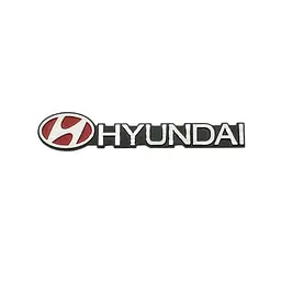 Емблема напис Hyundai 160×31мм алюміній (на скотчі)