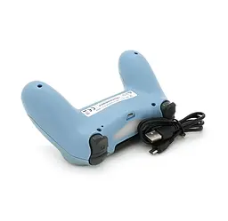 Геймпад джойстик DoubleShock Wireless PS4 Double Motor Vibration DUALSHOCK 4 Silver-Blue - мініатюра 4