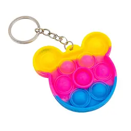 Дитячий антистрес-брелок Pop It міні Міккі Маус AA3641-3 силікон, 6х5,8х1 см